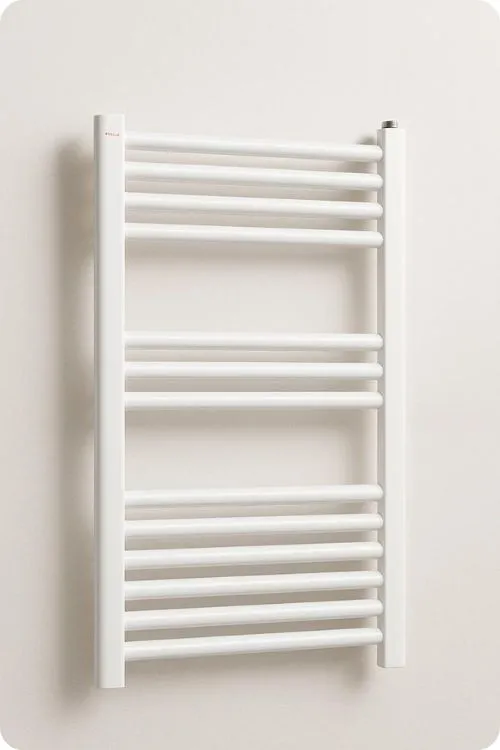 رادیاتور حوله خشک کن آلومینیومی منحنی سفید تاش عرض 55 سانت